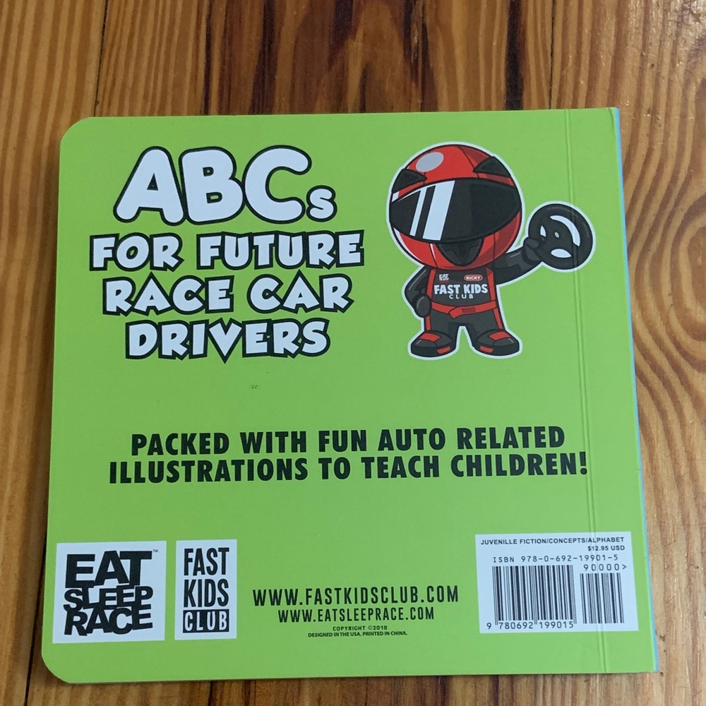 Fast Kids Club ABCs Race Car Book - Picture 2 of 3